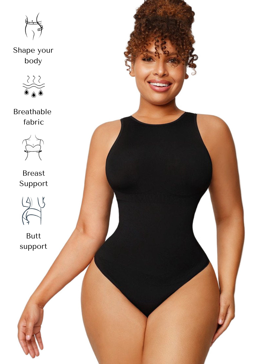 COMFIDELLE® Crew Neck Racerback Bodysuit