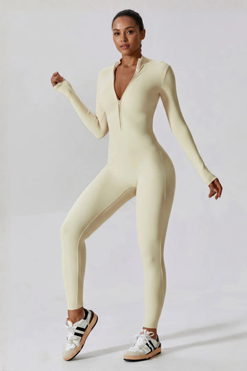ROSE Long Sleeve Frontzip Jumpsuit