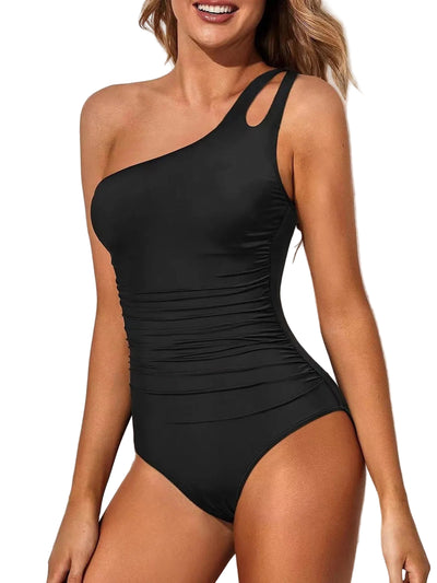 COMFIDELLE® One-Shoulder Sculpting Swimsuit