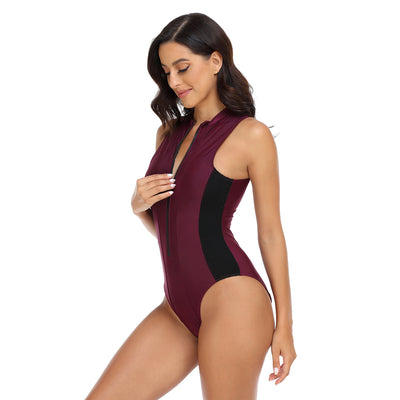 COMFIDELLE® Sleeveless Zip Swimsuit