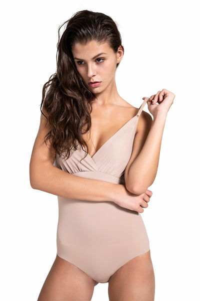 COMFIDELLE® Seamless Crossover Sculpting Bodysuit