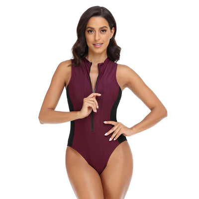 COMFIDELLE® Sleeveless Zip Swimsuit